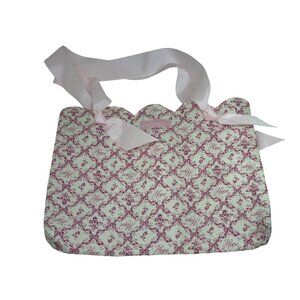 Longaberger 09" Horizon of Hope Tote Bag, Ribbon Handles Breast Cancer Awareness